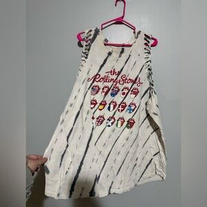 Torrid White and Black Graphic Tank Top